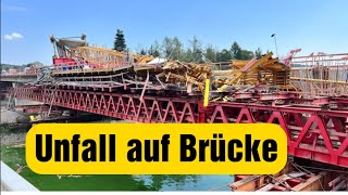 Der UnglücksKran liegt umgestürzt auf einer Baustelle an der Bleilochtalsperre  Thüringen [upl. by Massiw]