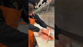 We’re with pikeplacefish learning how to fillet an amazing salmon 🐟🔪 PART 1 [upl. by Kcam]