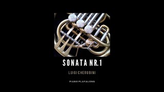 Sonata Nr 1 L Cherubini  PLAYALONG [upl. by Adaner]