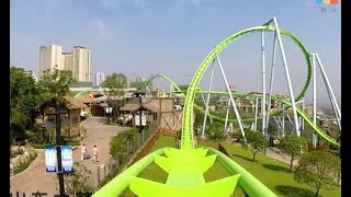 Flying Wing Coaster Mounted Go Pro in Middle 1080P 60FPS POV Happy Valley Chongqing [upl. by Merri673]