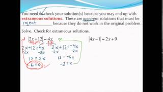 Solving absolute value equations with extraneous solutions [upl. by Elson273]