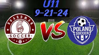 Boardman vs Poland Boys U11 Soccer 92124 [upl. by Yrahcaz]