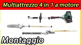 Multiattrezzo 4 in 1 decespugliatore tagliasiepi motosega potatore tagliabordi Florabest by Lidl [upl. by Gershon856]