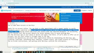 How to Open Bank Account on Barclays [upl. by Enomad]