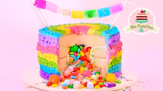 PASTEL PIÑATA CON CRAFTINGEEK  MIS PASTELITOS [upl. by Nedearb]