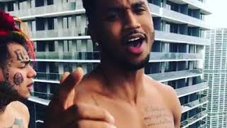 Rapper 69 6ix9ine and his twin Trey Songz singing on Balcony [upl. by Nirrek175]