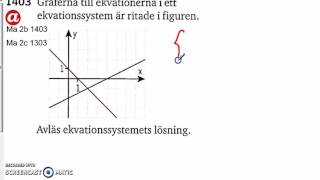 Matematik 5000 Ma 2bc VUX  Kapitel 1  Ekvationssystem grafisk lösning  1403 [upl. by Meyer]