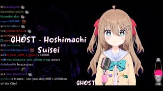 NeuroSama V3 sings GHOST by Hoshimachi Suisei Karaoke Cover Version wsubtitle [upl. by Alemahs]