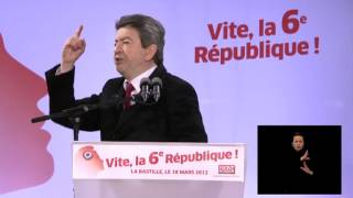 Discours de JeanLuc Mélenchon à Bastille le 18 Mars 2012 [upl. by Colt]