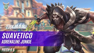 239K DAMAGE SUAVETICO KOGA PALADINS COMPETITIVE MASTER ADRENALINE JUNKIE [upl. by Rehotsirhc]