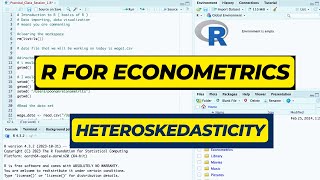 L12  R for Econometrics  Heteroskedasticity  Sem 4 Econometrics baeconomics [upl. by Einahteb968]