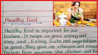 Healthy Food EssayParagraph in English🔥1020 Lines on Health Food🔥Health Food Information [upl. by Ahselat]