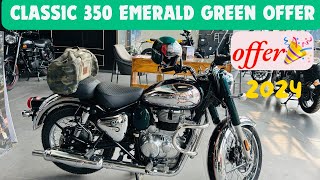 2024 NEW Classic 350 Emerald Green Review amp Price Offer  newclassic350 green [upl. by Eilah426]