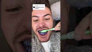 Je teste le dentifrice violet sur mes dents 😱😬 [upl. by Ahron]