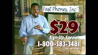 Fast Phones 29 SignUp Special Commercial 2001 [upl. by Alyakim338]