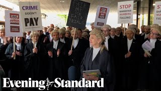 Barristers begin strike in row over legal aid funding [upl. by Sirovat323]