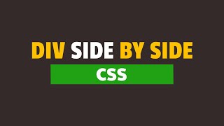 How to Put Two Divs Side By Side in HTML and CSS [upl. by Joye]