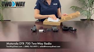 Unboxing the Motorola DTR 700 TwoWay Radio  Motorola Solutions DTS150NBDLAA  Two Way Direct [upl. by Ahsenroc468]