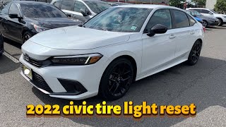 2022 Honda Civic tire light reset [upl. by Whitelaw]