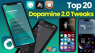 Top 20 Dopamine 20 Tweaks for iOS 150 – iOS 1661 Dopamine Compatible Best Jailbreak Tweaks [upl. by Alrich815]