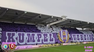 Erzgebirge Aue Choreo vs Dynamo Dresden choreotime 3liga wismutaue [upl. by Lertsek]