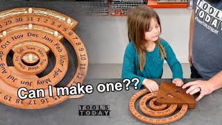 How to Make Perpetual Wood Calendar with CNC Plans  ToolsToday CNC Video [upl. by Rorrys172]