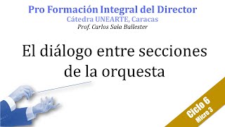 Ciclo 6 Micro 3 El diálogo entre secciones de la orquesta [upl. by Enneillij518]