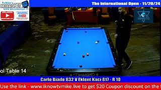 The International Open 2024  Carlo Biado 832 V Eklent Kaci 817  112024 [upl. by Launame413]