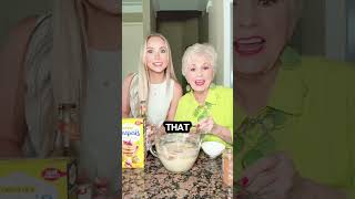 making the viral SCRAMBLED PANCAKES with MEMAMA🥞🙌 scrambledpancakes pancakes pancake pancakeday [upl. by Ellemac]