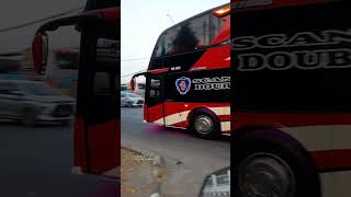 Bus tingkat Agra Mas Bus Scania [upl. by Annert]