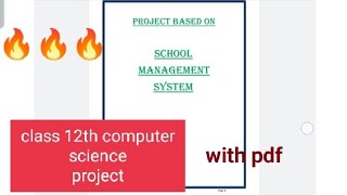 class 12th computer science investigatory project with pdf [upl. by Dola932]