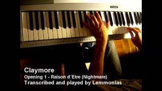 Claymore Opening 1 piano  music sheet [upl. by Omsoc]