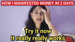 how I Manifested money in 2 days law of attraction how to manifest money fast with this new method [upl. by Cristabel]