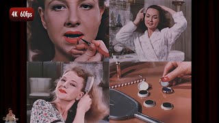 Vintage 1950s Makeup Tutorial amp Hair Care Routine  AI Color [upl. by Suzann]