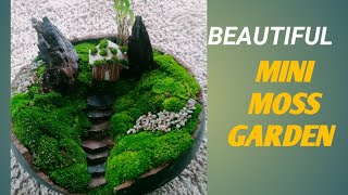 making mini moss garden  Minutes 4 Crafts [upl. by Laith]