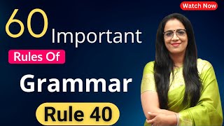 60 Important Rules Of Grammar  Rule  40  Basic English Grammar in Hindi  English With Rani Mam [upl. by Karen]