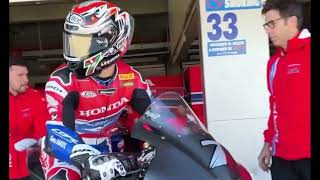 wsbk HRC Iker Lecuona and Xavi Vierge private test Jerez 2023 new HONDA CBR1000RRR fireblade [upl. by Dun]