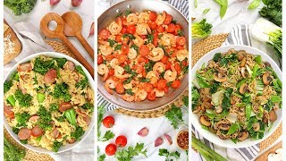 15 Minute One Pot Dinner Recipes  Easy  Healthy Weeknight Dinners [upl. by Nie]