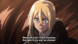 Attack on titan season 2 episode 11 Mikasa vs Ymir [upl. by Eelyac]