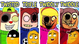 FNF TWISTEDTOES VS TWIDDLYDINKS VS TRIFLETHUMB VS TWIDDLEFINGER  Friday Night Funkin [upl. by Nednarb]