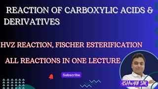 REACTION OF CARBOXYILC ACIDS  HVZ REACTION  ALDEHYDE KETONE CARBOXYLIC CLASS 12TH CHEMISTRY [upl. by Soloman]