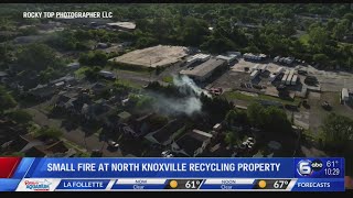 Small Fire at North Knoxville Recycling Property [upl. by Oreves]