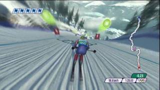 Vancouver 2010 PS3 Downhill Skiing record run [upl. by Kamal]