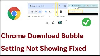 Chrome Download Bubble Setting Not Showing Fixed [upl. by Jephthah]