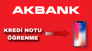 Akbank Mobilden Findeks Raporu Nasıl Alınır  Akbank Kredi Notu Puanı Öğrenme [upl. by Yelrebma]