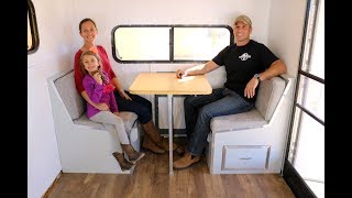 How to Build a DIY Travel Trailer  Dinette Bed Cabinets and more Part 6 [upl. by Valencia]