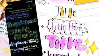 EASY Beginner Digital Journal Header amp Title Ideas Using Apple Notes✨ [upl. by Irpak]