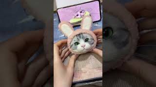 New Work Needle Felted Cat  Needle Felting ASMR  Needle Felting Cats [upl. by Corvin]