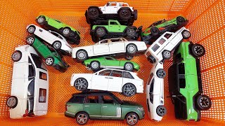 Large Box Full of Diecast Model Cars with Green and Whute Color 22  Asmr [upl. by Drusi717]