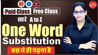 One Word Substitution  A to Z One Word Substitution  बस ये ही पढ़ना है  English By Soni Maam [upl. by Ziza]